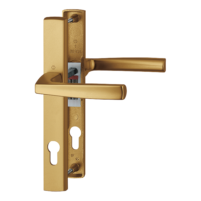 F4-11 aluminium polished/matt bronze effect