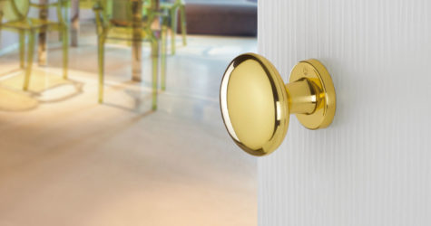 HOPPE-Messing-Knopfrosette, F71 Messing poliert