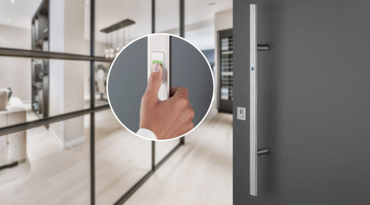 Finger statt Schlüssel – eTürbeschlag FingerScan mit Modulen von ekey biometric systems