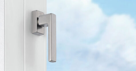 HOPPE-Fenstergriff aus Aluminium, Serie Austin, F31-1 Aluminium edelstahlfarben matt