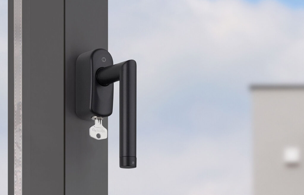 ePoignée de fenêtre ConnectSense HOPPE, ligne Amsterdam, F9714M noir mat ePoignée de fenêtre ConnectSense HOPPE, ligne Amsterdam, F9714M noir mat