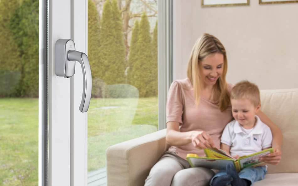 HOPPE window handle, Luxembourg series, silver effect (F1) HOPPE window handle, Luxembourg series, silver effect (F1)