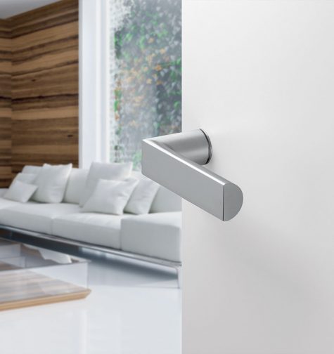 HOPPE door handle set, Miami series, satin stainless steel (F69)