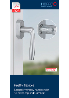 Pretty flexible, Secustik® window handles with full cover cap and CombiFit