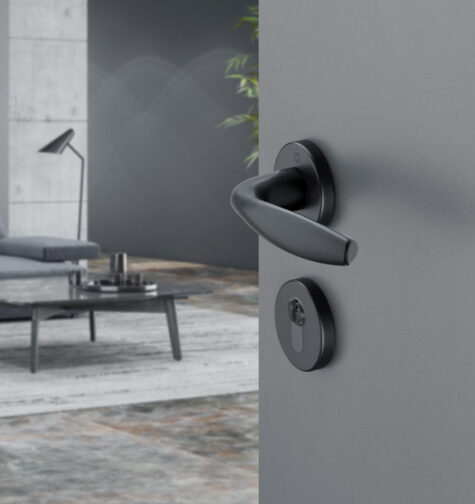 HOPPE door handle set, New York series, F9714M matt black HOPPE door handle set, New York series, F9714M matt black