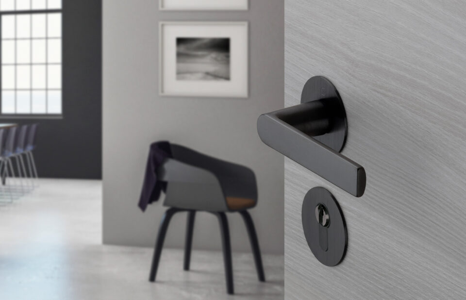 HOPPE door handle set, Los Angeles series, F96-1-R satin black – Resista HOPPE door handle set, Los Angeles series, F96-1-R satin black – Resista
