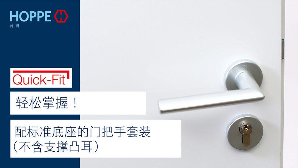 配标准底座的门把手套装(不含支撑凸耳) 配标准底座的门把手套装(不含支撑凸耳)