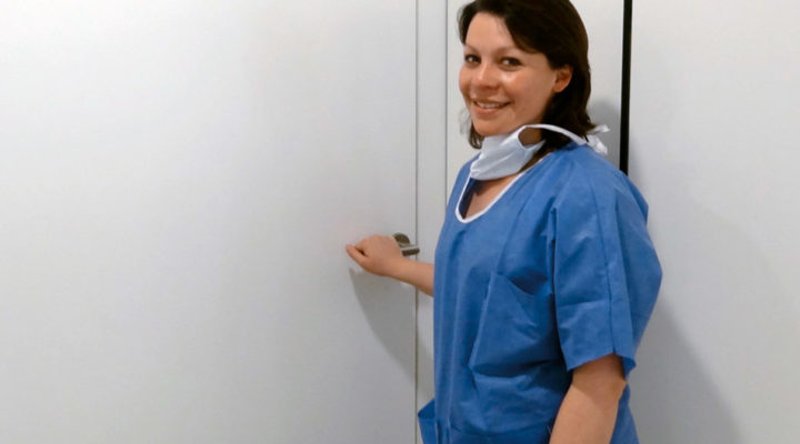 Ideální pro oblasti citlivé na hygienu: Kliky SecuSan na oční klinice