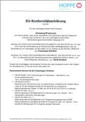 HOPPE EU-Konformitätserklärung für den eFenstergriff AutoLock(0,5 MB)