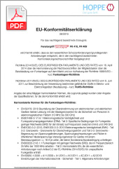 HOPPE EU-Konformitätserklärung für den eFenstergriff SecuSignal®(0,4 MB)