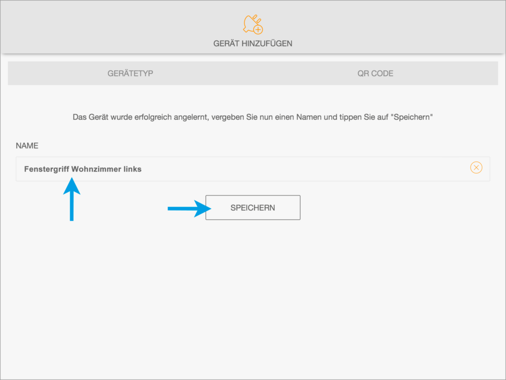 Schritt 7: Einlernvorgang beenden – eingelerntes Gerät abspeichern