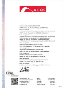 Zertifikat DIN EN ISO 14001:2015 Anhang