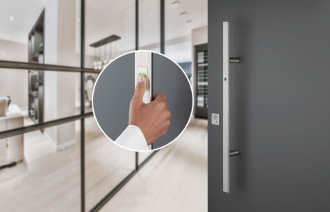 Finger statt Schlüssel – eTürbeschlag FingerScan mit Modulen von ekey biometric systems