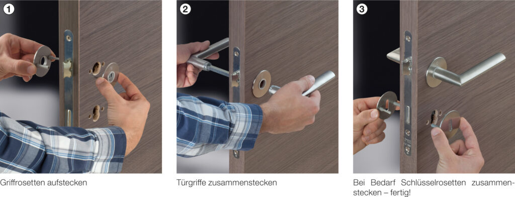HOPPE auf der FENSTERBAU FRONTALE 2024: HOPPE-SchnellstiftPlus für Standard-Rosetten