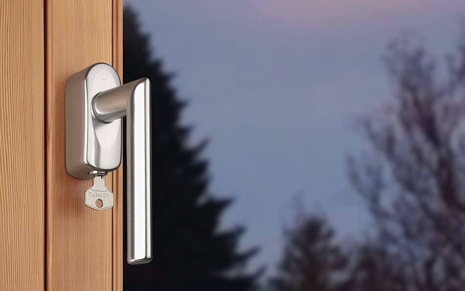 SecuSelect-Fenstergriff mit abschließbarer Rosette: sicher und individuell SecuSelect-Fenstergriff mit abschließbarer Rosette: sicher und individuell