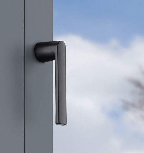 HOPPE-Fenstergriff, Serie Hamburg, F9714M schwarz matt