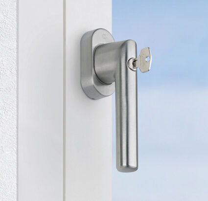 HOPPE-Fenstergriff aus Edelstahl (einbruchhemmend), Serie Amsterdam, F69 Edelstahl matt