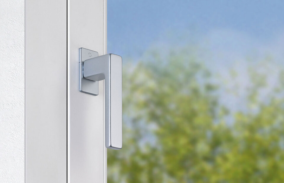 HOPPE-Fenstergriff, Serie Austin, F1 Aluminium silberfarben HOPPE-Fenstergriff, Serie Austin, F1 Aluminium silberfarben