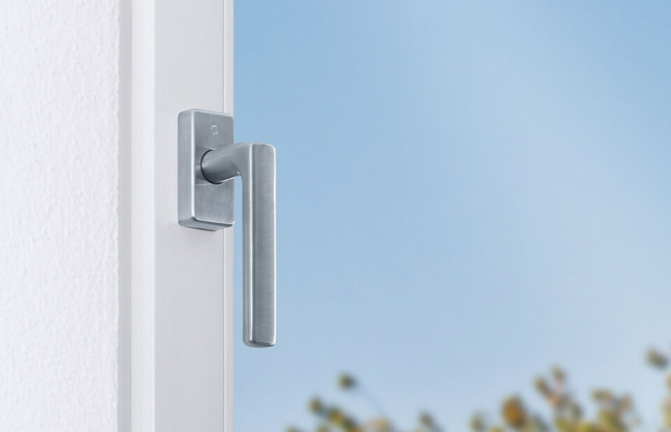 HOPPE-Fenstergriff, Serie Dallas, F9 Aluminium stahlfarben HOPPE-Fenstergriff, Serie Dallas, F9 Aluminium stahlfarben