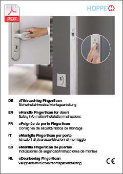 eManilla FingerScan de puertas – Instrucciones de montaje y servicio