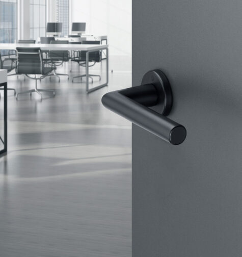 Manilla para puerta, línea Amsterdam, F9714M negro mate Manilla para puerta, línea Amsterdam, F9714M negro mate