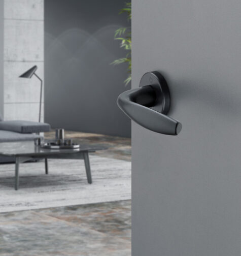 Manilla para puerta, línea New York, F9714M negro mate Manilla para puerta, línea New York, F9714M negro mate