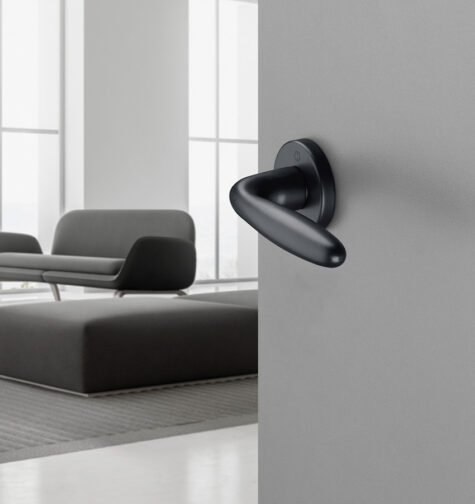 Manilla para puerta, línea Verona, F9714M negro mate Manilla para puerta, línea Verona, F9714M negro mate