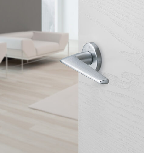 Juego de manillas HOPPE para puertas interiores, línea Macau, F41-R cromo satinado – Resista Juego de manillas HOPPE para puertas interiores, línea Macau, F41-R cromo satinado – Resista