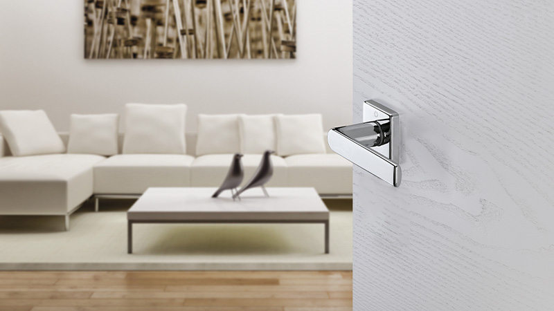 Juego de manillas HOPPE para puertas interiores, línea Los Angeles, F49-R cromo brillo – Resista Juego de manillas HOPPE para puertas interiores, línea Los Angeles, F49-R cromo brillo – Resista