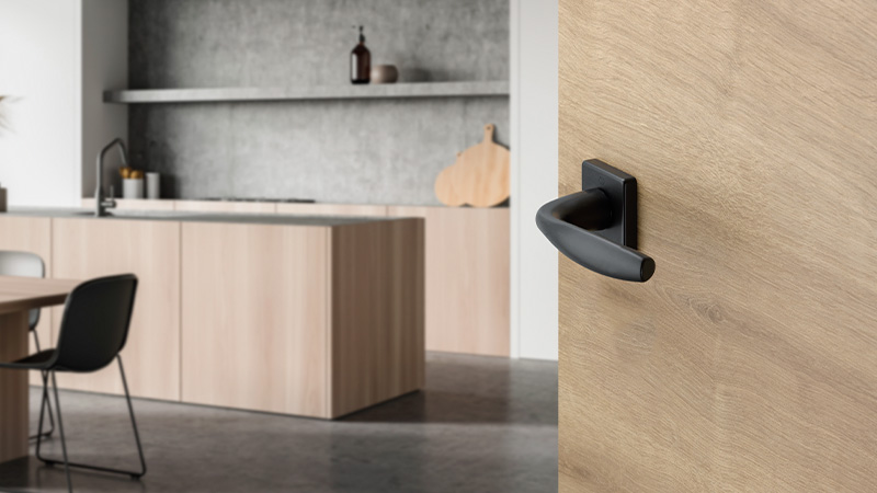 Juego de manillas HOPPE para puertas interiores, línea New York, F9714M negro mate Juego de manillas HOPPE para puertas interiores, línea New York, F9714M negro mate