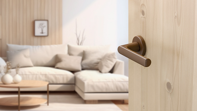 Juego de manillas HOPPE para puertas interiores, línea Hamburg, F8607STRUK marrón óxido texturizado Juego de manillas HOPPE para puertas interiores, línea Hamburg, F8607STRUK marrón óxido texturizado