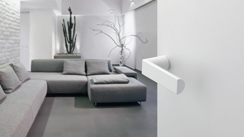 Garniture HOPPE, ligne Miami, F9016M blanc signalisation mat Garniture HOPPE, ligne Miami, F9016M blanc signalisation mat