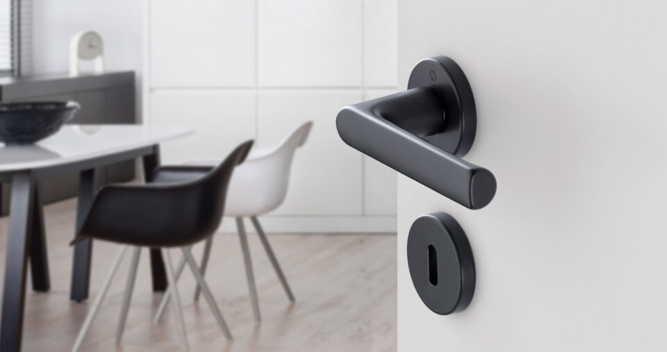 Garniture HOPPE, ligne Hamburg, F9714M noir mat Garniture HOPPE, ligne Hamburg, F9714M noir mat