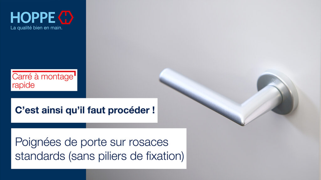 Poignées de porte sur rosaces standards (sans piliers de fixation) Poignées de porte sur rosaces standards (sans piliers de fixation)