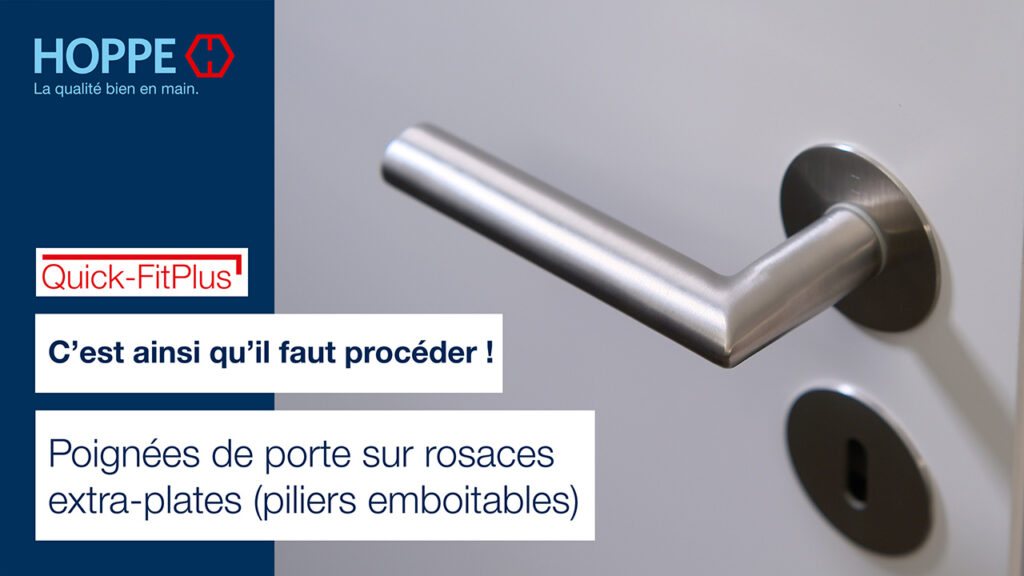 Poignées de porte sur rosaces extra plates (piliers emboitables) Poignées de porte sur rosaces extra plates (piliers emboitables)