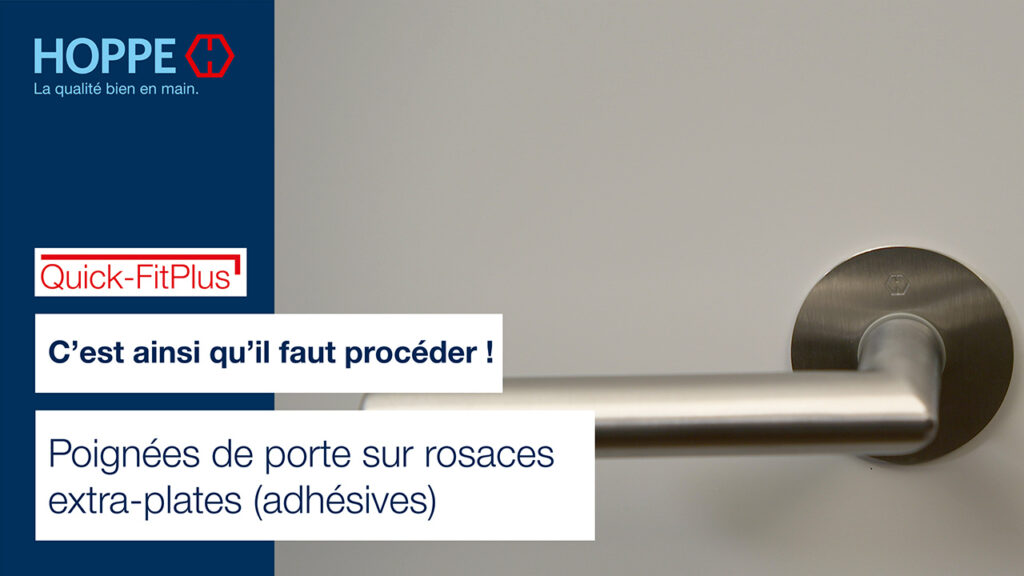 Poignées de porte sur rosaces extra plates (adhésives) Poignées de porte sur rosaces extra plates (adhésives)