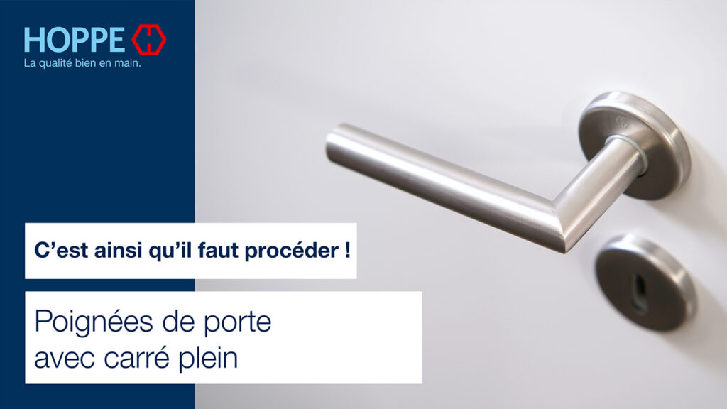 Poignées de porte avec carré plein Poignées de porte avec carré plein