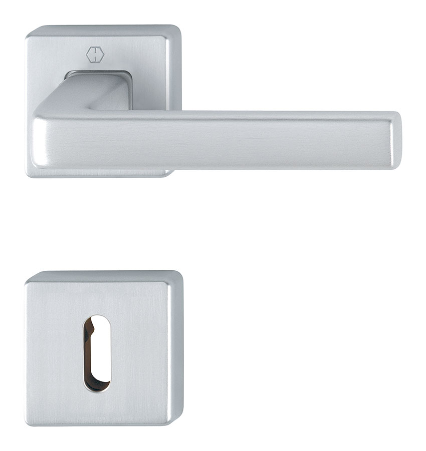 Garniture avec pose express HOPPE, ligne Dublin, F94-1 aluminium aspect chromé mat Garniture avec pose express HOPPE, ligne Dublin, F94-1 aluminium aspect chromé mat