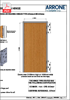 Concealed Bearing Hinge – Fitting Instructions