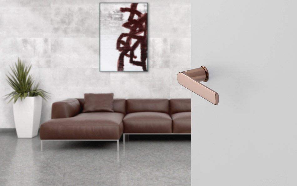 Los Angeles Brass Handle – Polished Copper Coloured Los Angeles Brass Handle – Polished Copper Coloured