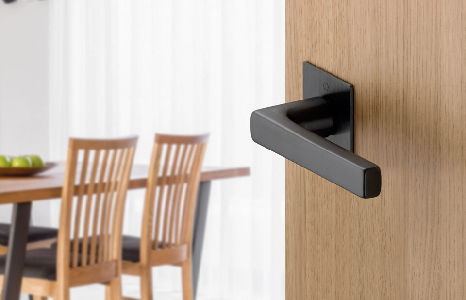 HOPPE door handle set, Dallas series, satin black – Resista® (F96-1-R)