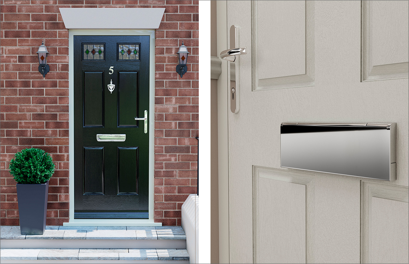 Attractive non-intrusive TS 008:2022 letterplate solution featuring a slimline cover Attractive non-intrusive TS 008:2022 letterplate solution featuring a slimline cover
