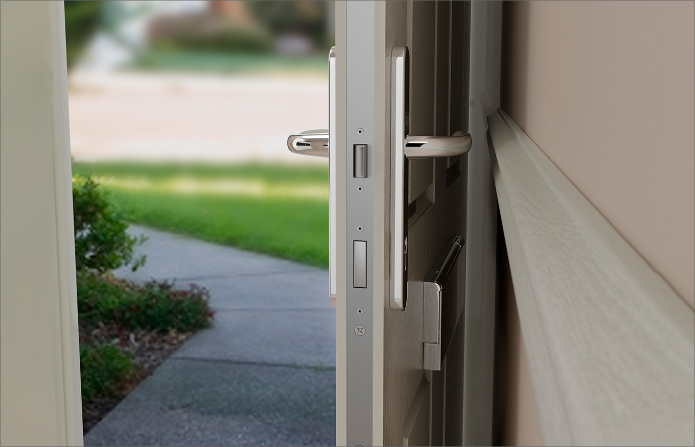 Non-restrictive door opening with a projection of just 21mm from the face of the doors Non-restrictive door opening with a projection of just 21mm from the face of the doors