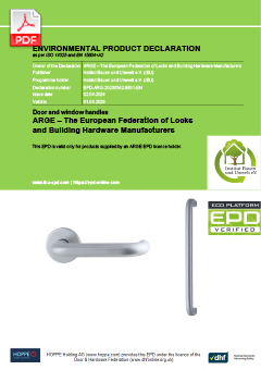 EPD-ARG-20230542-IBG1-EN Environmental Product Declaration for Door and Window Handles