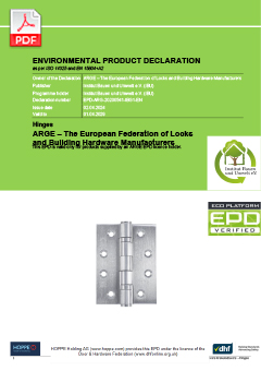 EPD-ARG-20230541-IBG1-EN Environmental Product Declaration for Hinges