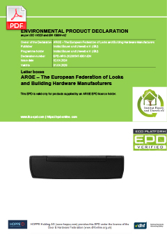 EPD-ARG-20230547-IBG1-EN Environmental Product Declaration for Letter Boxes