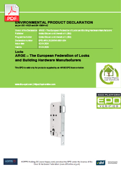 EPD-ARG-20230546-IBG1-EN Environmental Product Declaration for Locks