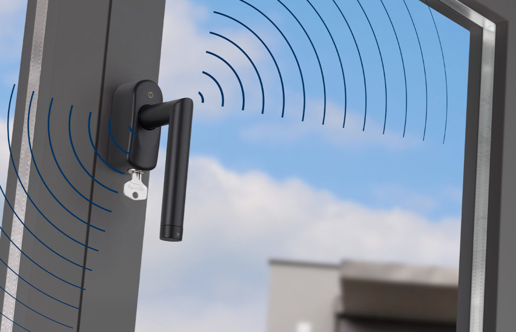 HOPPE eHandle ConnectSense for windows, Amsterdam series, F9714M matt black HOPPE eHandle ConnectSense for windows, Amsterdam series, F9714M matt black