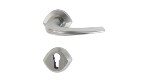 HOPPE handle set, Monte Carlo series, nickel-coloured, satin/polished - Resista® (F65-R)