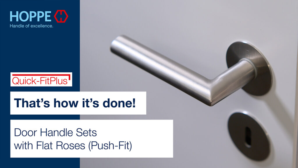 Door Handle Sets with Flat Roses (Push-Fit)